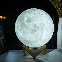 Настільний світильник Місяць-дуль на підставці magic 3d moon light touch нічник Moon Lamp 13 см місяць із підсвіткою