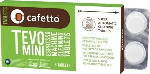 Таблетки Cafetto TEVO 100 шт. 1,5 g для чистки кофемашины Органический