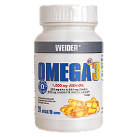 Жирні кислоти Weider Omega-3 Fish Oil. 1000 мг на порцію. 90 капсул