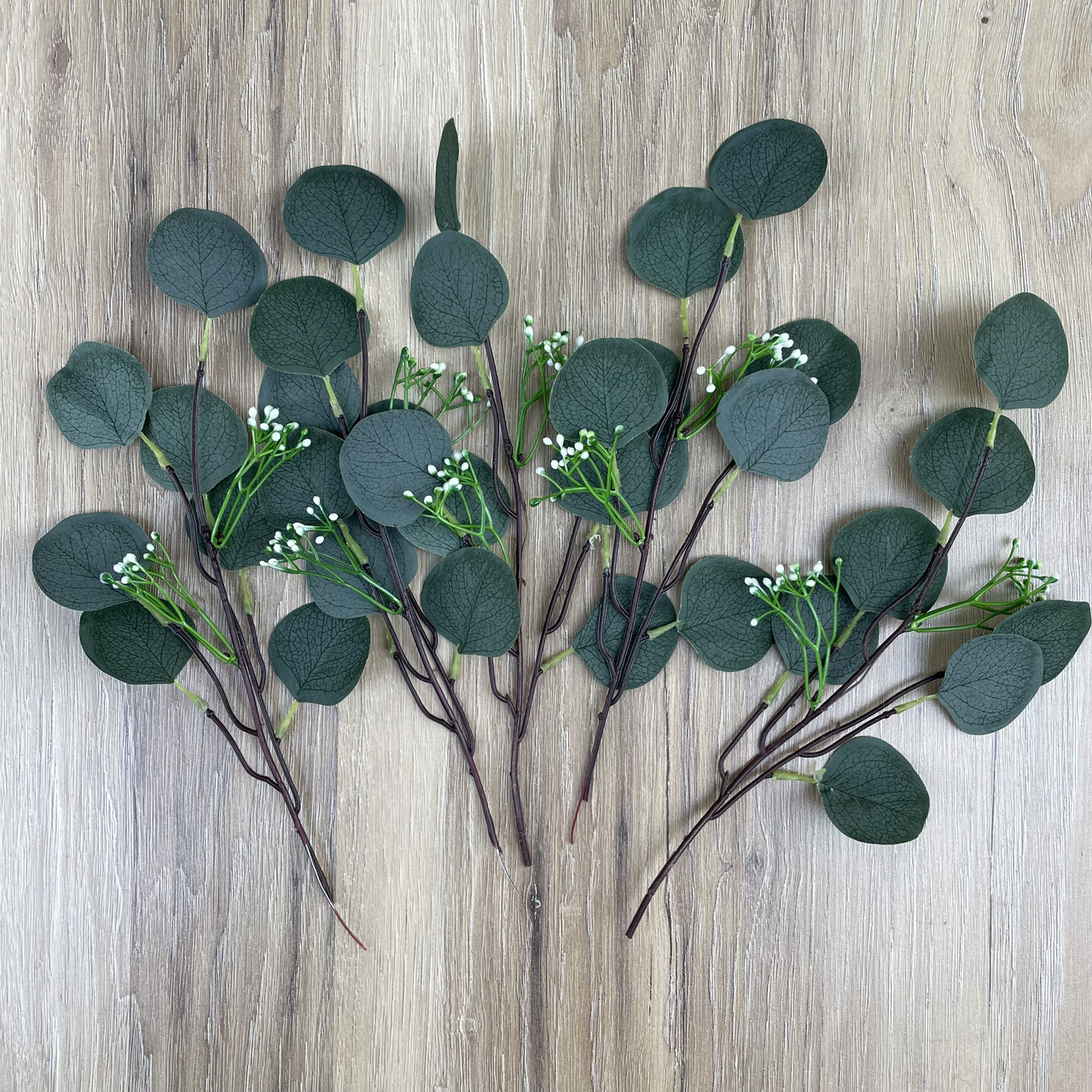 Штучна гілка Евкаліпт, з ягодою 35 см, фото 1