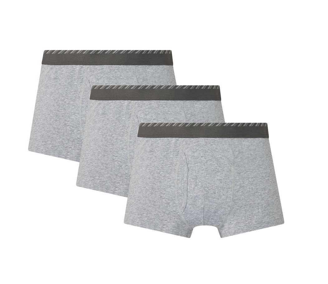 Чоловічі труси-боксери, 3 штуки, розмір XL, колір сірий