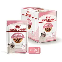 ROYAL CANIN KITTEN IN GRAVY Влажный корм для котят в паучах (кусочки в соусе) 12 х 85 гр