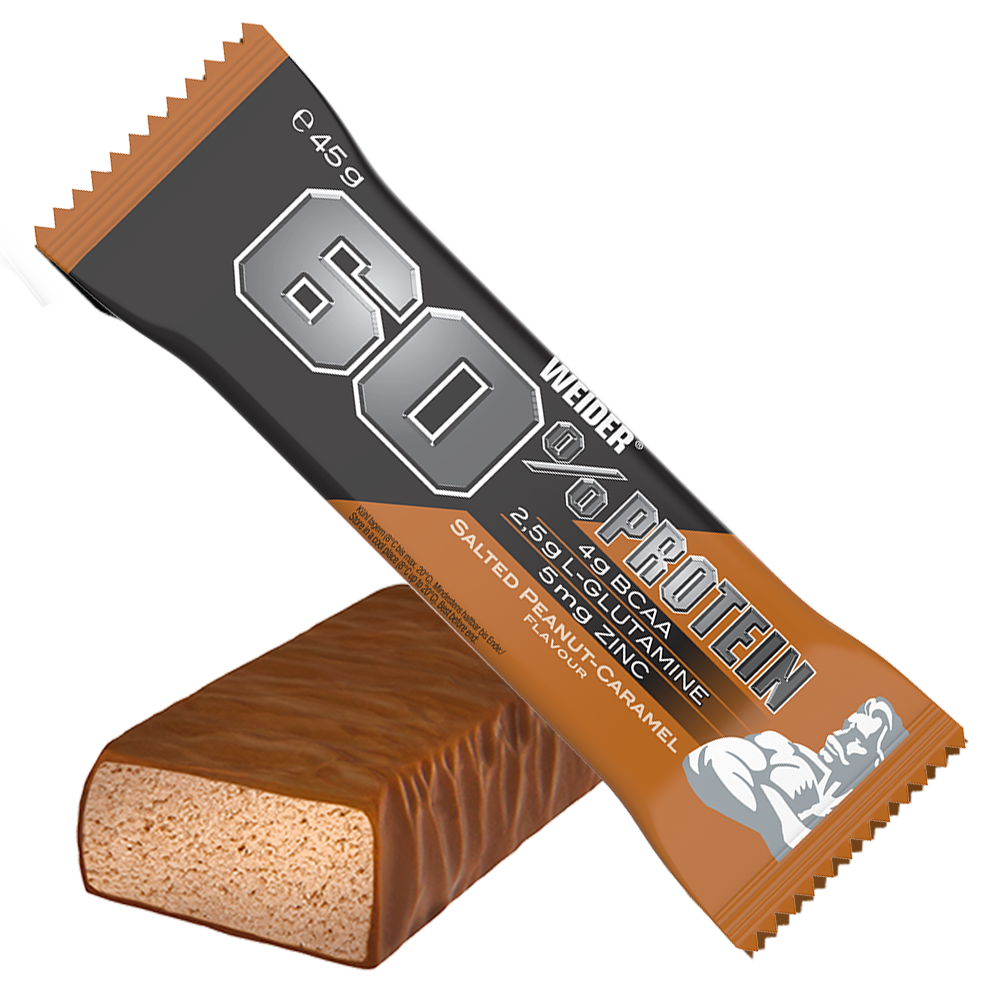 Протеїновий батончик Weider 60% Protein Bar 45 g. Солоний Арахіс-Карамель