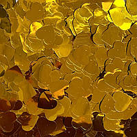 Конфетті серця золото, 15 мм, 1 кг (Китай)