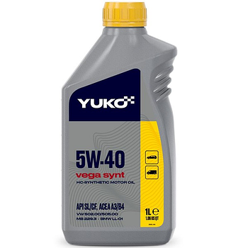 Моторна олива YUKO Vega Synt 5w40 SL/CF, 1л
