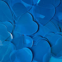 Конфетти сердечки синие, 100 грамм (Украина)