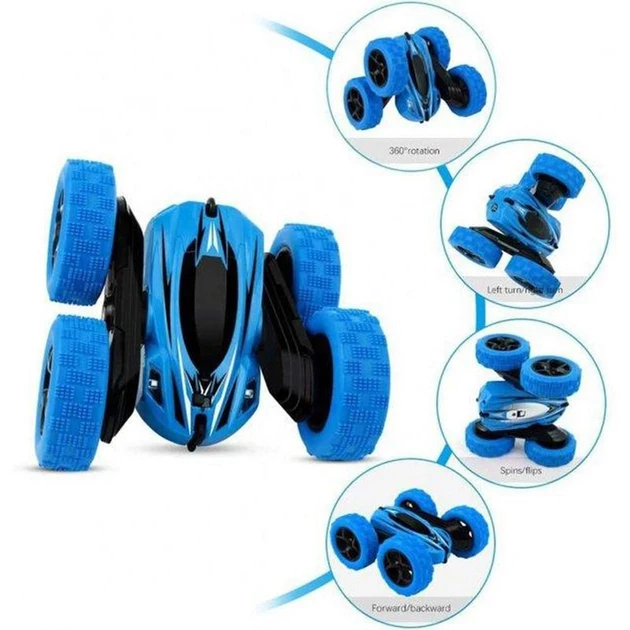 Машинка перевертень на радіокеруванні, Машинка-перевертень із ручним керуванням Stunt Car Синя