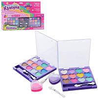 Косметика дитяча ігрова 335-04D, тіні, блиск, пензлики