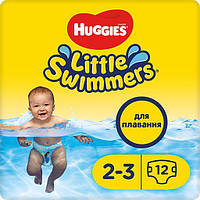 Дитячі трусики-підгузки для плавання Huggies Little Swimmers, розмір 2-3 (3-8 кг), 12 шт
