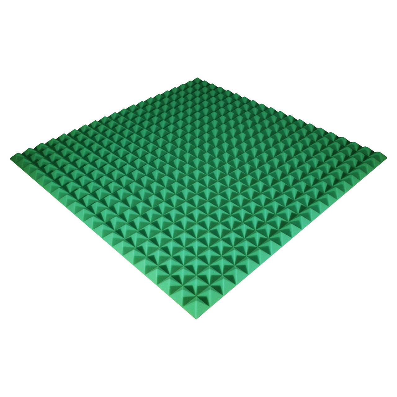 Панель із акустичного поролону Ecosound Pyramid Color 30 100х100 см Зелений