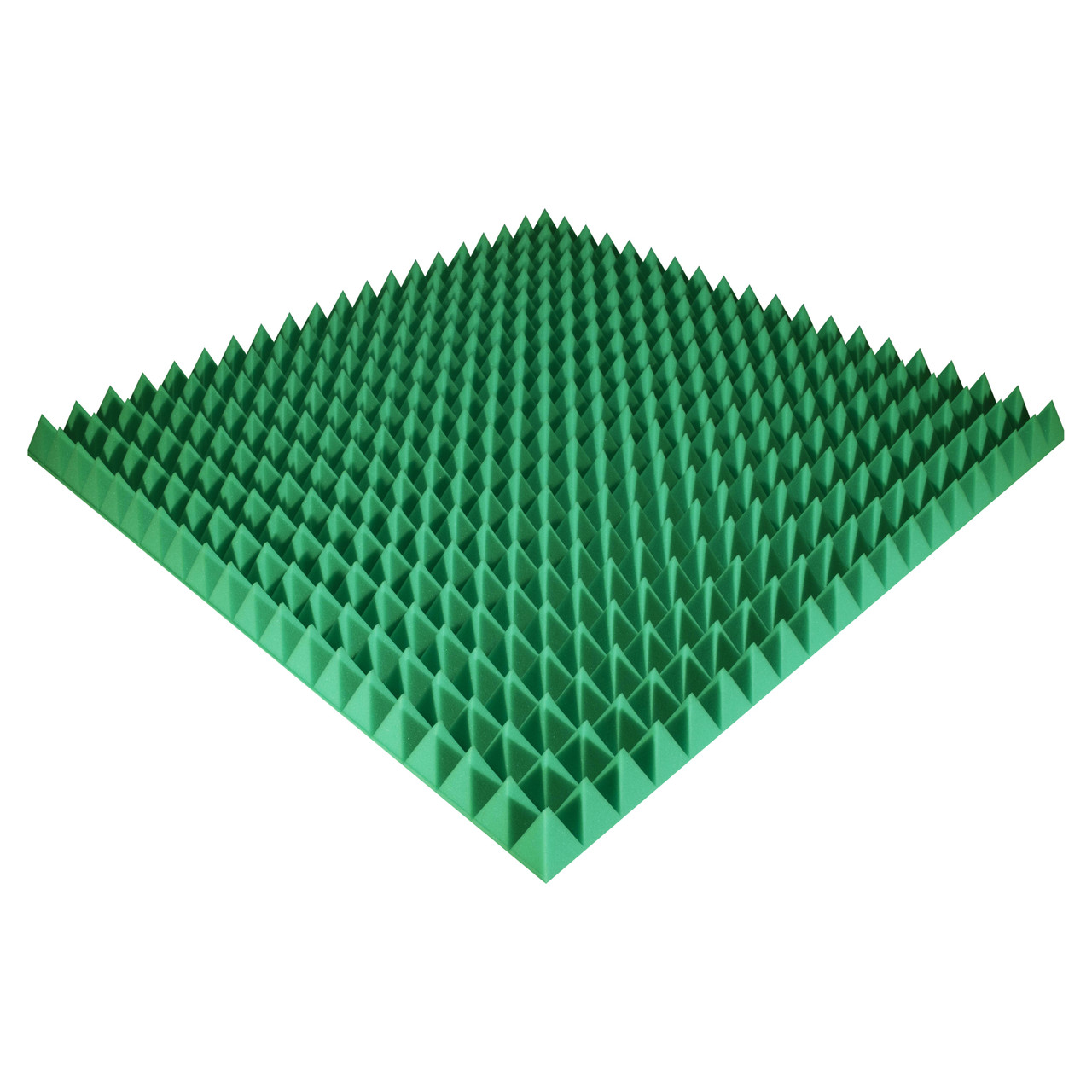 Панель із акустичного поролону Ecosound Pyramid Color 70 100х100 см Зелений