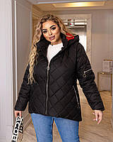 Куртка женская весенняя плащевка на синтепоне 150 большие размеры РИ-2319А