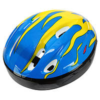 Шлем защитный детский Zelart SXQ размер S/M (7-8 лет) Blue-Yellow
