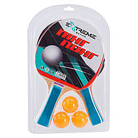 Теннис настольный арт. TT2432 (50шт) 2 ракетки,3 мячика, слюда, толщина 5 мм