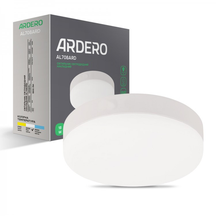 Накладной светодиодный Led светильник Ardero AL708ARD 18W - фото 1 - id-p144350976