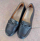 Туфлі з бантиком і камінцями, чорні, МАЛОМІРЯТЬ, фото 3