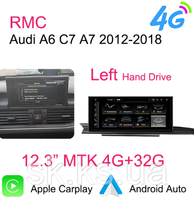 Junsun 4G Android магнітолу для Audi A6 C6 4F A7 C7 2005-2018 Q7 4L 2005-2015 4G 32G RMC LHD A6 A7 C7 12-15, фото 1