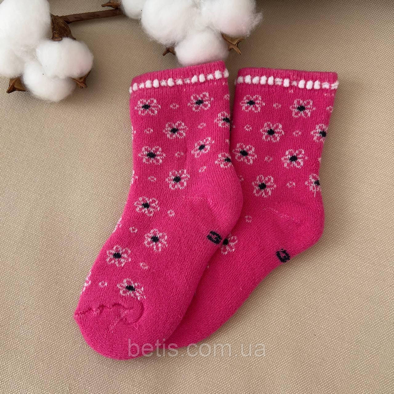 Шкарпетки Махра 1099 Квітоньки Бавовна 75 %, ПА 22%, ПУ 3 % Малиновий арт.27688238  Розмір 10-12(р)