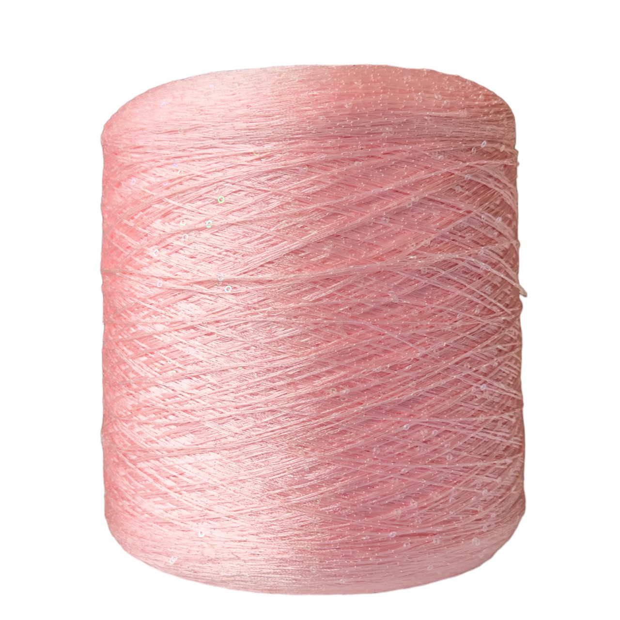 Італійська мікропайєтка 2 мм на основі, рожевий з прозорою пайєткою (Пряжа поліестер), фото 1
