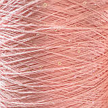 Італійська мікропайєтка 2 мм на основі, рожевий з прозорою пайєткою (Пряжа поліестер), фото 2