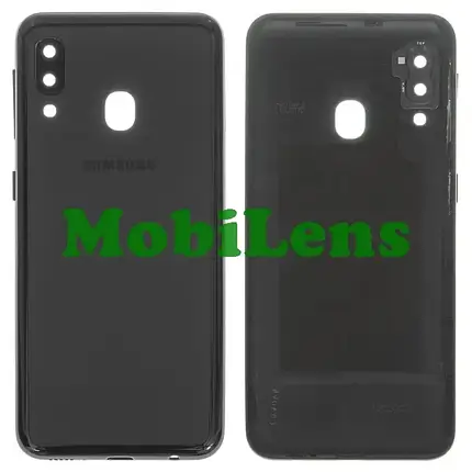 Samsung A202, Galaxy A20E Задня кришка чорна, фото 1
