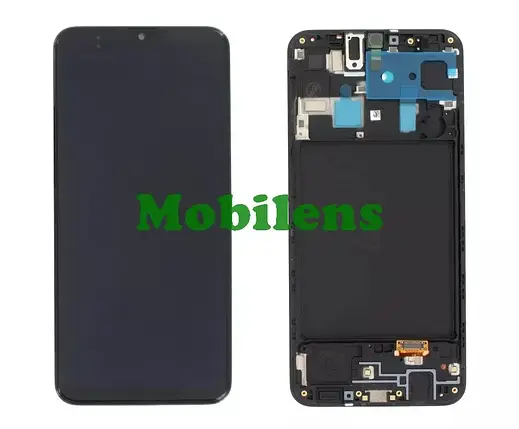 Samsung A205, A205F, Galaxy A20 Дисплей+тачскрин(модуль) черный *в рамке HighQuality OLED *Normal LCD Size, фото 1