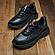 Шкіряні брендові чоловіче взуття чорного кольору М-130 х/б, фото 2