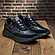Шкіряні брендові чоловіче взуття чорного кольору М-130 х/б, фото 5