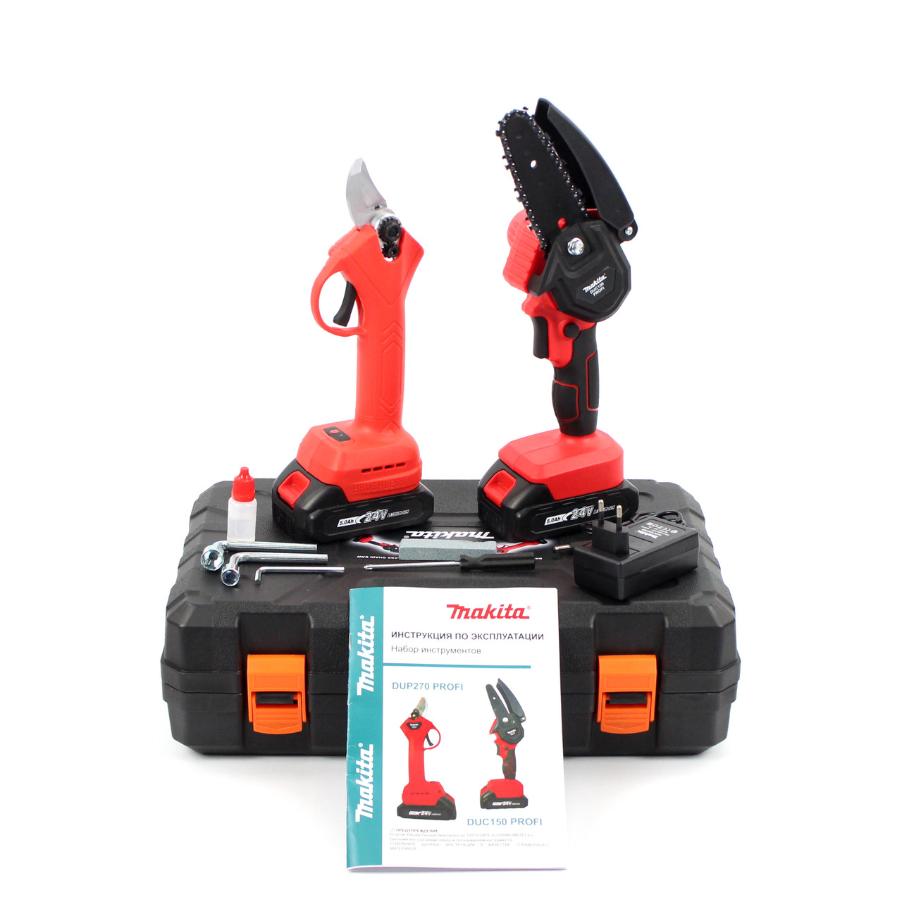 Акумуляторний набір 2в1 Makita PROFI 24V (секатор DUP270 + пила DUC150) Набір 2в1 Макіта