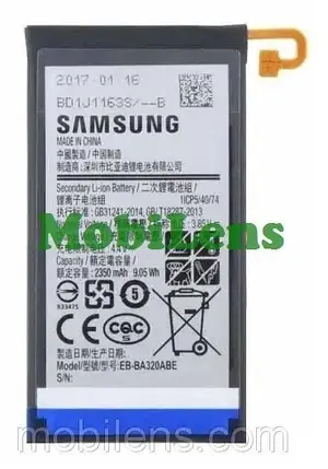 Samsung A320, A320F, Galaxy A3 2017, EB-BA320ABE Акумулятор Original *PRC, фото 1