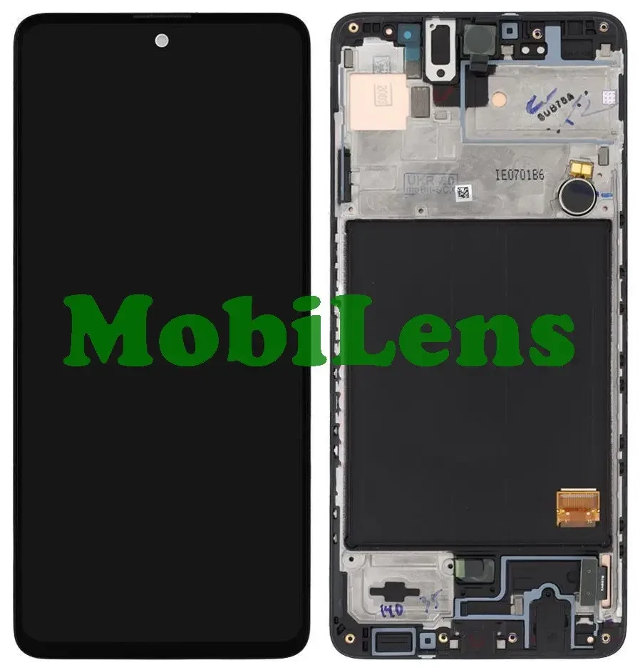 Samsung A515, A515F, Galaxy A51 Дисплей + тачскрин (модуль) чорний *в рамці Original AMOLED *Ref