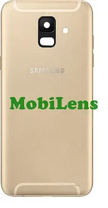 Samsung A600, A600F, Galaxy A6 2018 Задня кришка золотиста + скло камери, фото 1