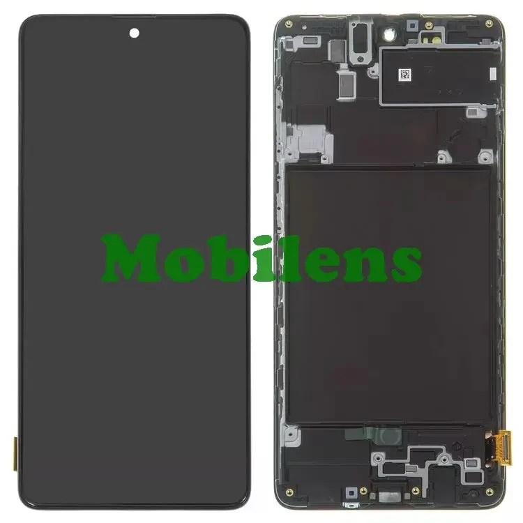 Samsung A715, Galaxy A71 2020 Дисплей+тачскрин(модуль) черный *в рамке HighQuality OLED *Normal LCD Size