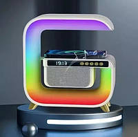 Новинка! Настольная смарт лампа ночник HM-G3 RGB G-Smart Light с беспроводной зарядкой и Bluetooth колонкой