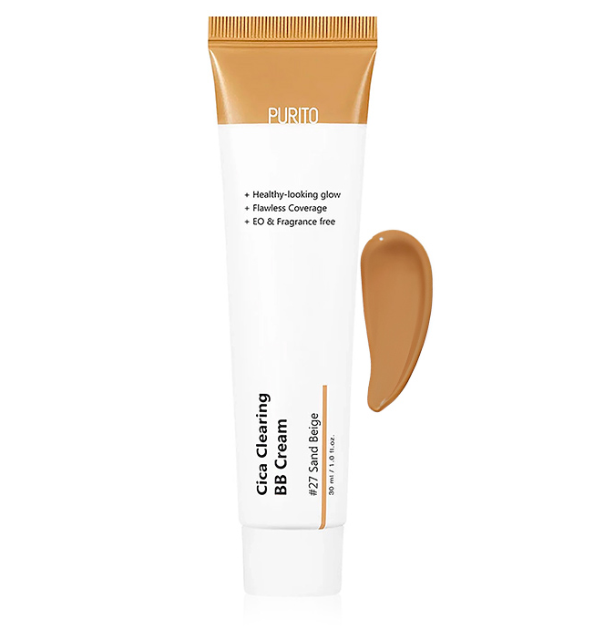 ВВ-крем з екстрактом центели, Purito Cica Clearing BB cream, #27 Пісочно-бежевий, 30 мл