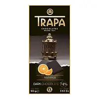 Шоколад Trapa Dark Chocolate 74% Naranja черный с апельсином, 100 г