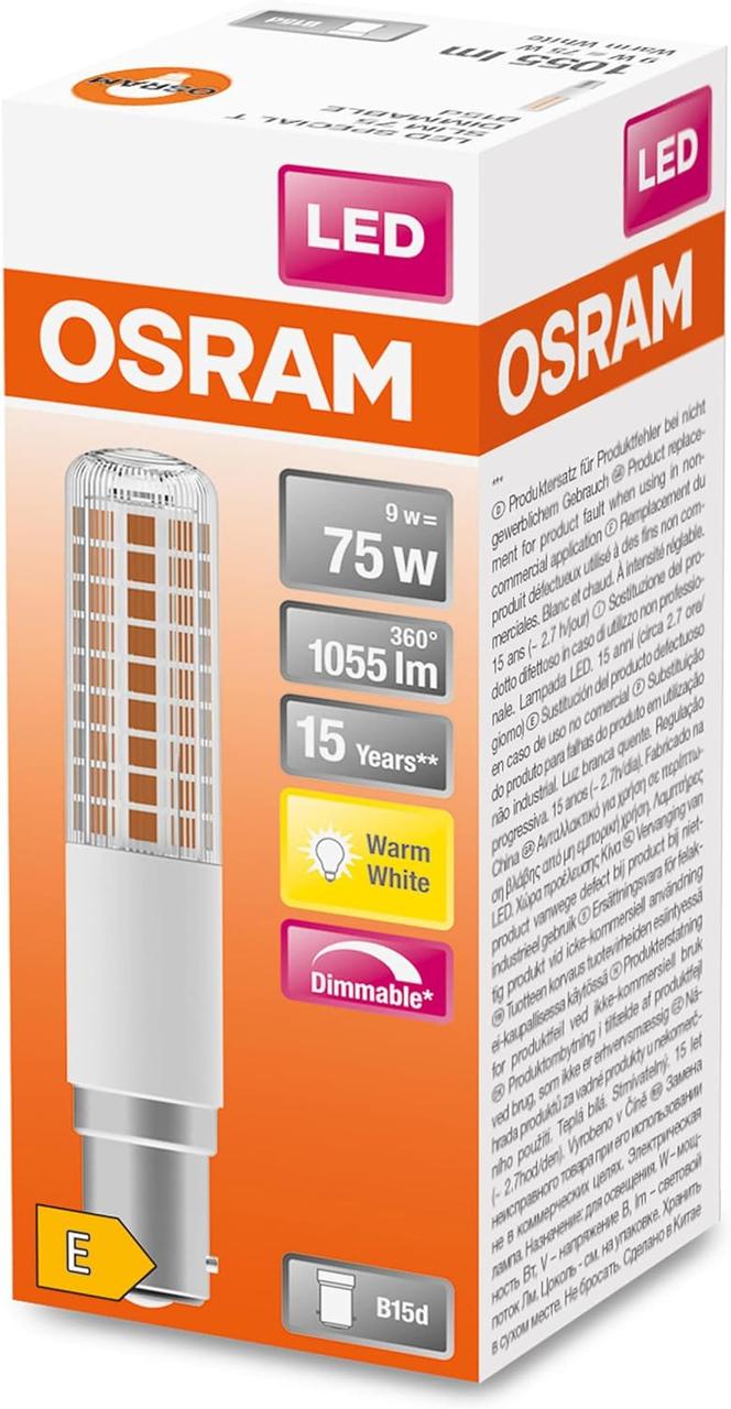 OSRAM  LED Superstar Special T Slim, патрон B15d , тонка світлодіодна спеціальна лампа з можливістю затемнення,  теплий білий (270