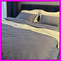 Мягкий комплект белья постельного цветного, роскошное постельное белье двух цветов из натурального 100% хлопка
