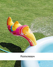 Дитячий надувний басейн Intex 58435 "Єдиноріг" (254х132х28/109см) з'ємний навіс, фонтан, фото 4