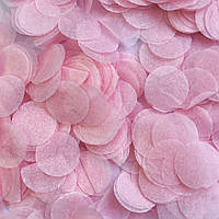 Конфетті тіш'ю кружечки рожеві 15 мм, 50 грам (Китай)