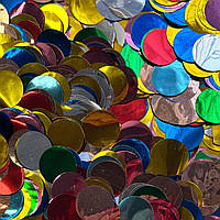 Конфеті кружечки мікс металік 15 мм, 1 кг (Китай)