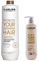 Набір Кератин для выпрямлення волосся Luxliss Wonder Smooth Keratin Smoothing Treatment 1000 мл+шампунь 500 мл