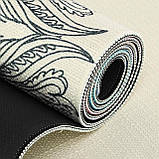 Килимок для йоги лляний двошаровий Чакри Акварель 183x61x0.3 см Record FI-7156-4, фото 6