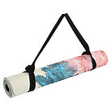 Килимок для йоги лляний двошаровий Чакри Акварель 183x61x0.3 см Record FI-7156-4, фото 8