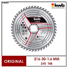 Диск пильний по дереву для торцювальної пилки KWB 216 х 30 х 1.6 мм T48