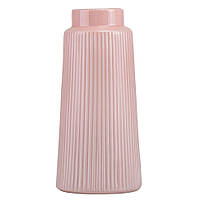 Керамическая ваза "Цветочный бриз" 25 см, цвет розовый