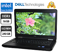 DELL latitude 5440 14" 1600*900 Cpu i5-4300U 1,9-2,9ghz Ddr3 16gb / Новий SSD 240gb WINDOWS 10