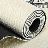 Килимок для йоги лляний двошаровий Чакри Мандала 183x61x0.3 см Record FI-7157-1, фото 5