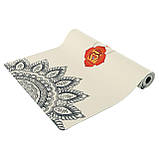 Килимок для йоги лляний двошаровий Чакри Мандала 183x61x0.3 см Record FI-7157-1, фото 2