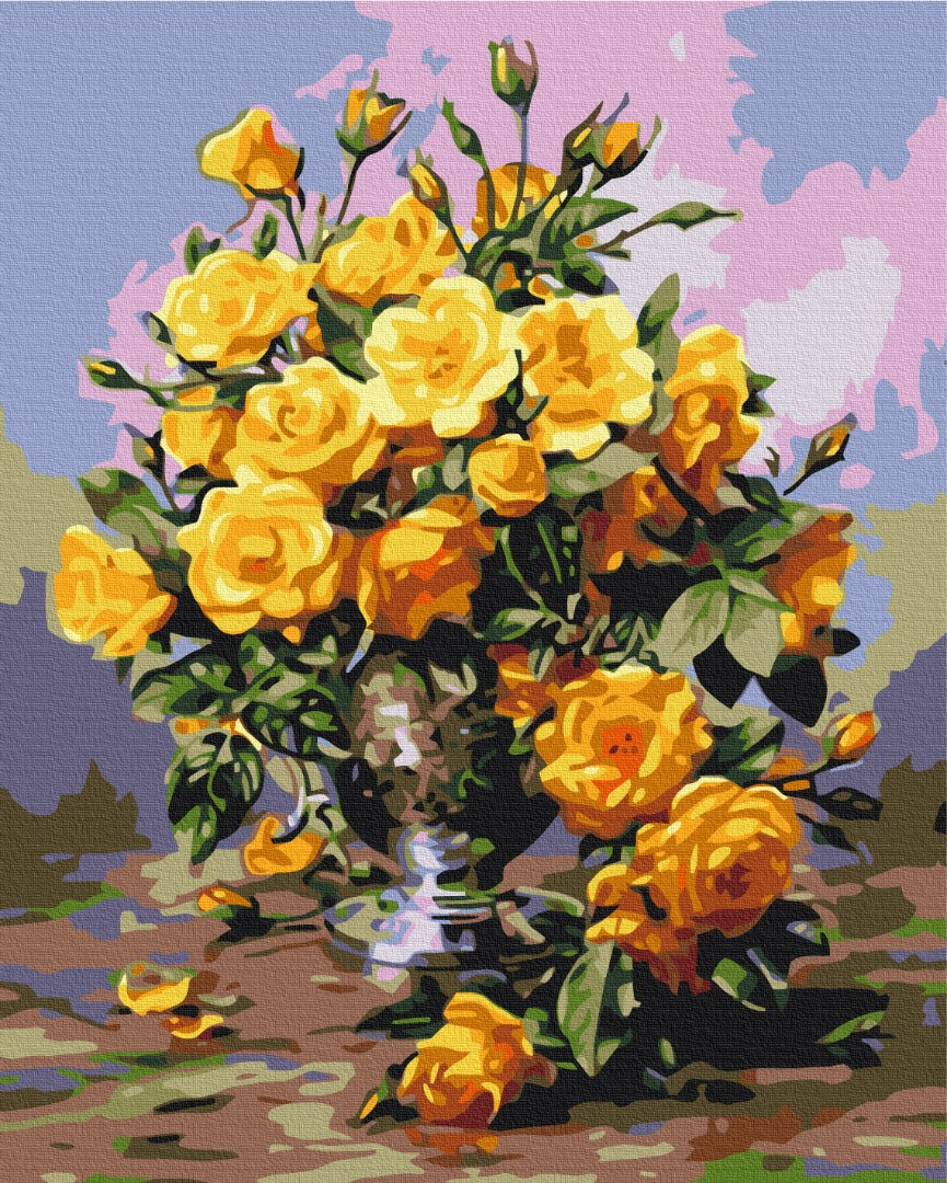 Картина за номерами Букет жовтих троянд Brushme 40 х 50 BS51981